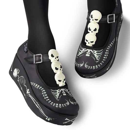 Skeletons Under My Bed Women's Mary Jane Platforms