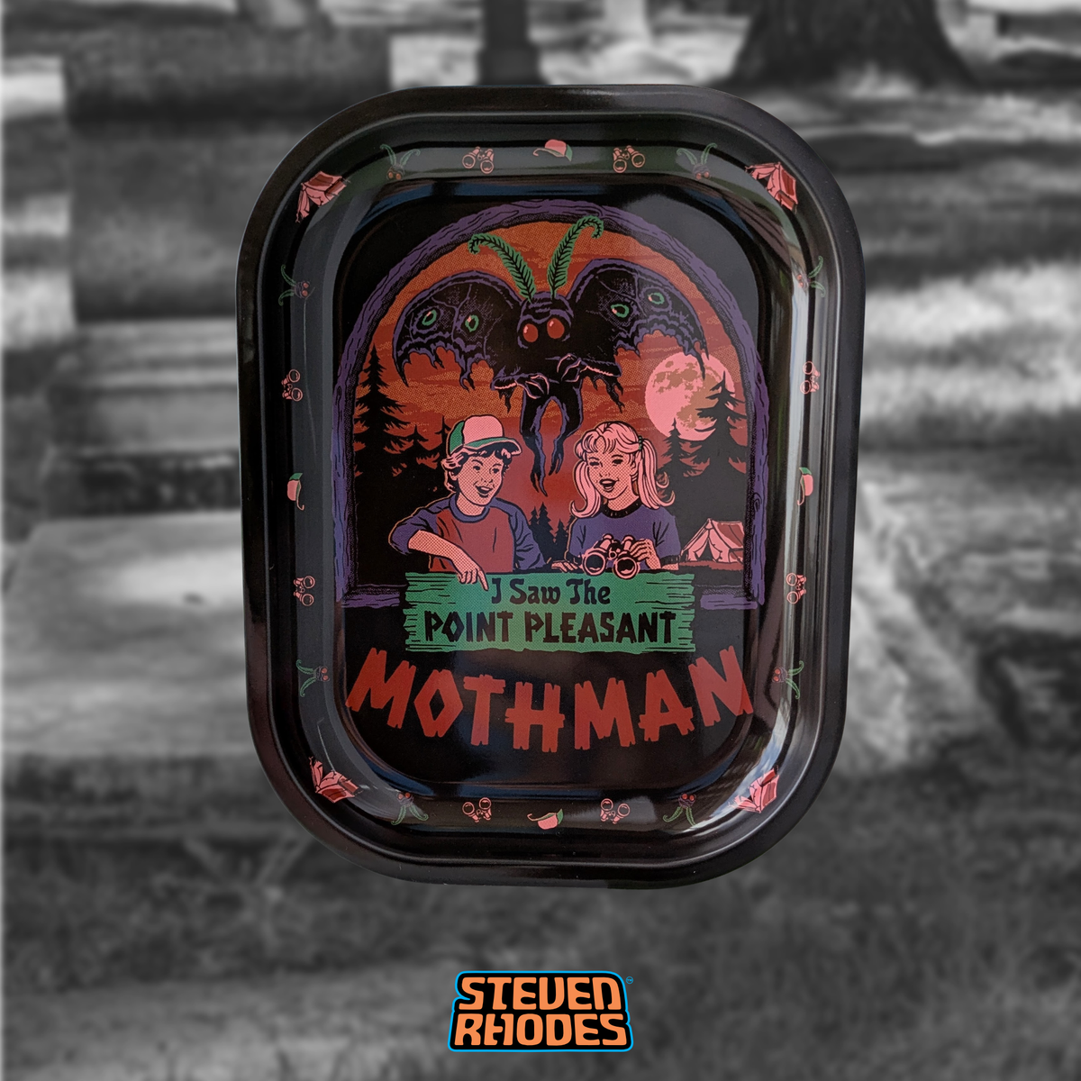 I Saw the Mothman Tin Tray