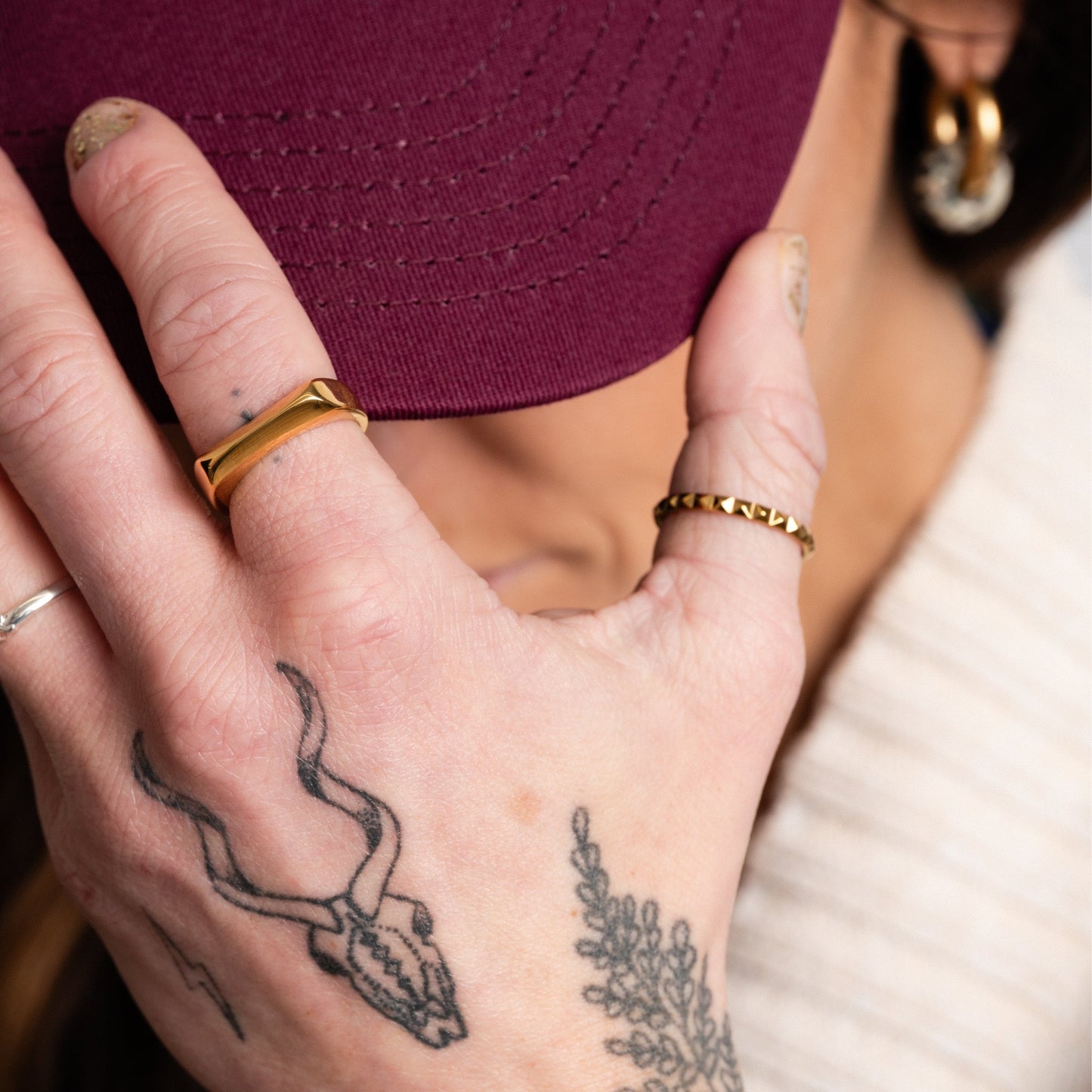 Pyramid Spike Ring
