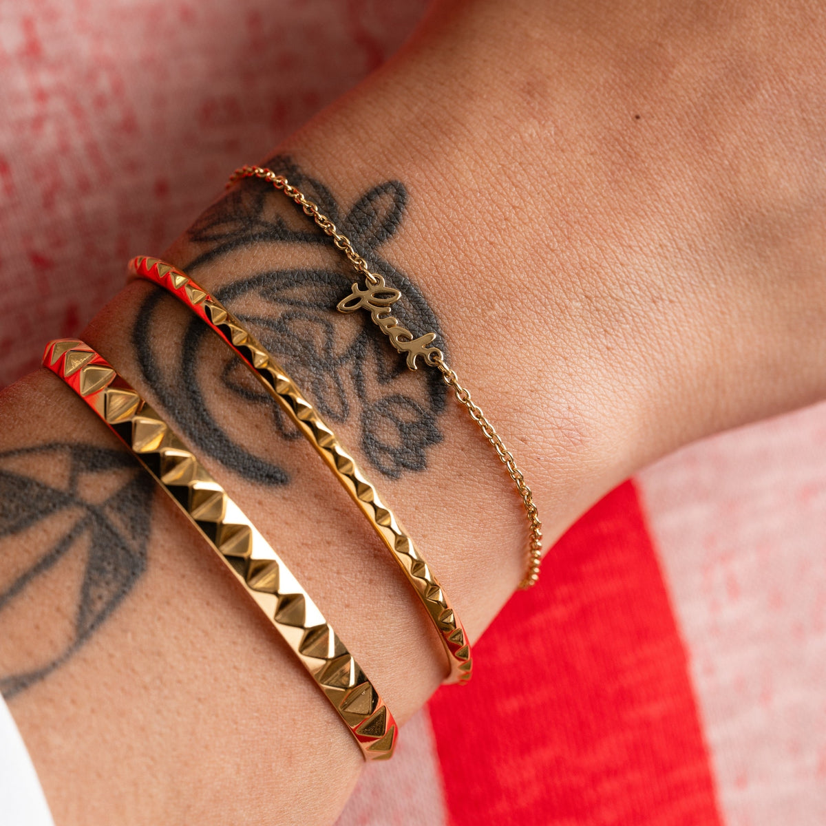 Pyramid Spike Cuff Bracelet