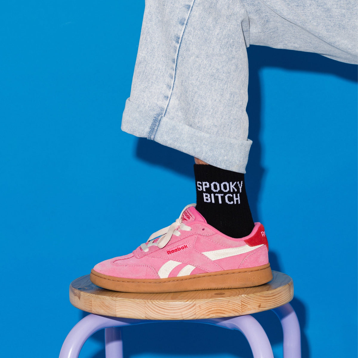 Spooky Bitch Quarter Crew Socks