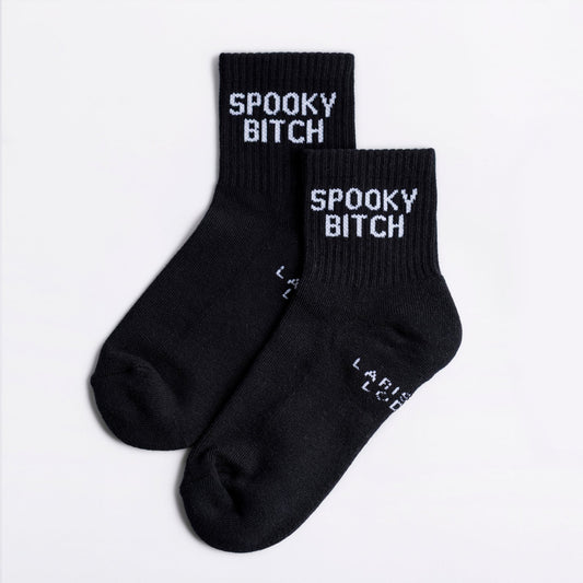 Spooky Bitch Quarter Crew Socks
