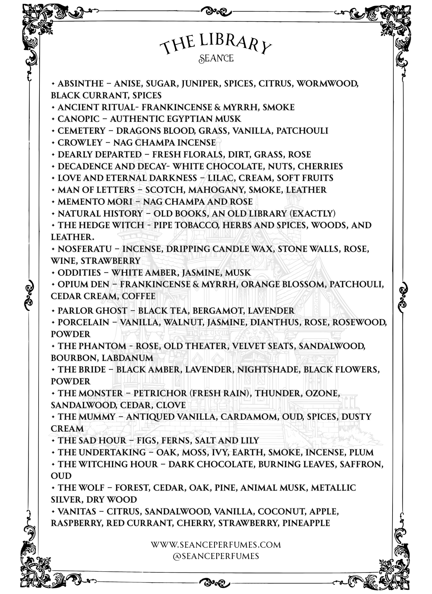 The Library- Sample Pack Of All Scents -