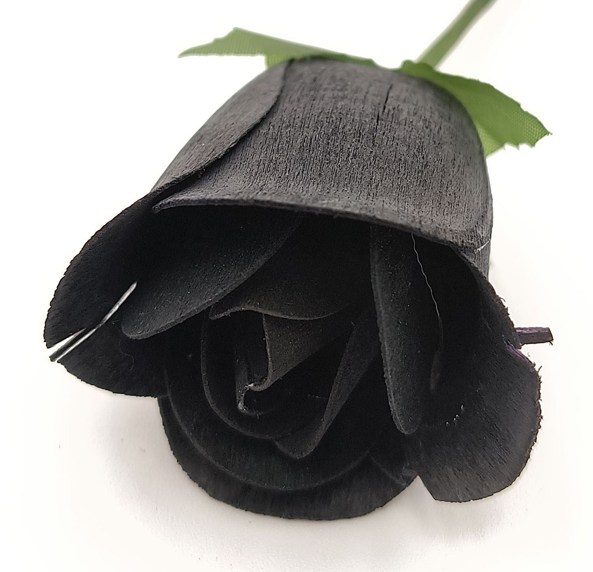 Black Half Open Roses 6-Pack