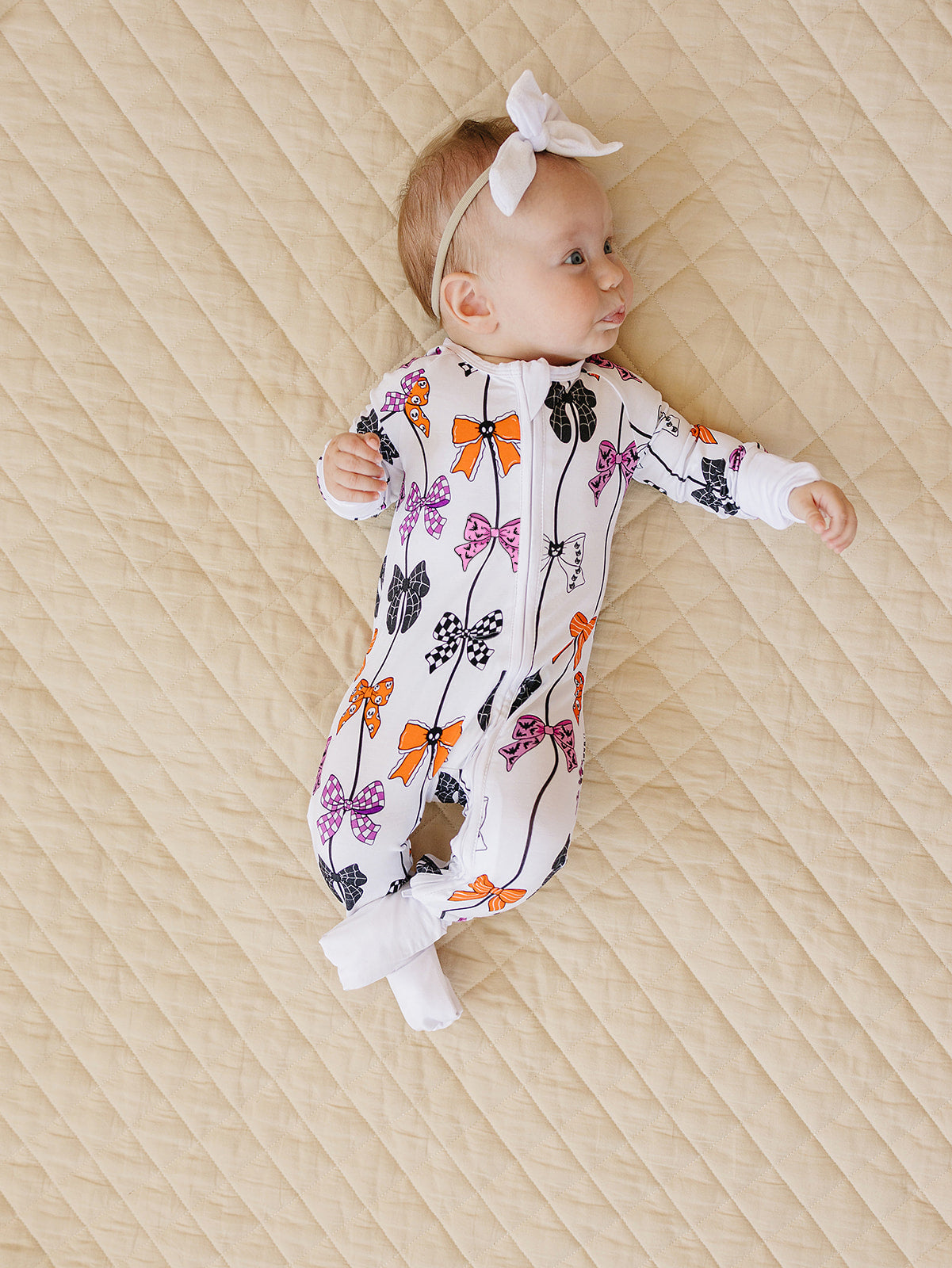 Bamboo Zip Romper | Spooky Bows