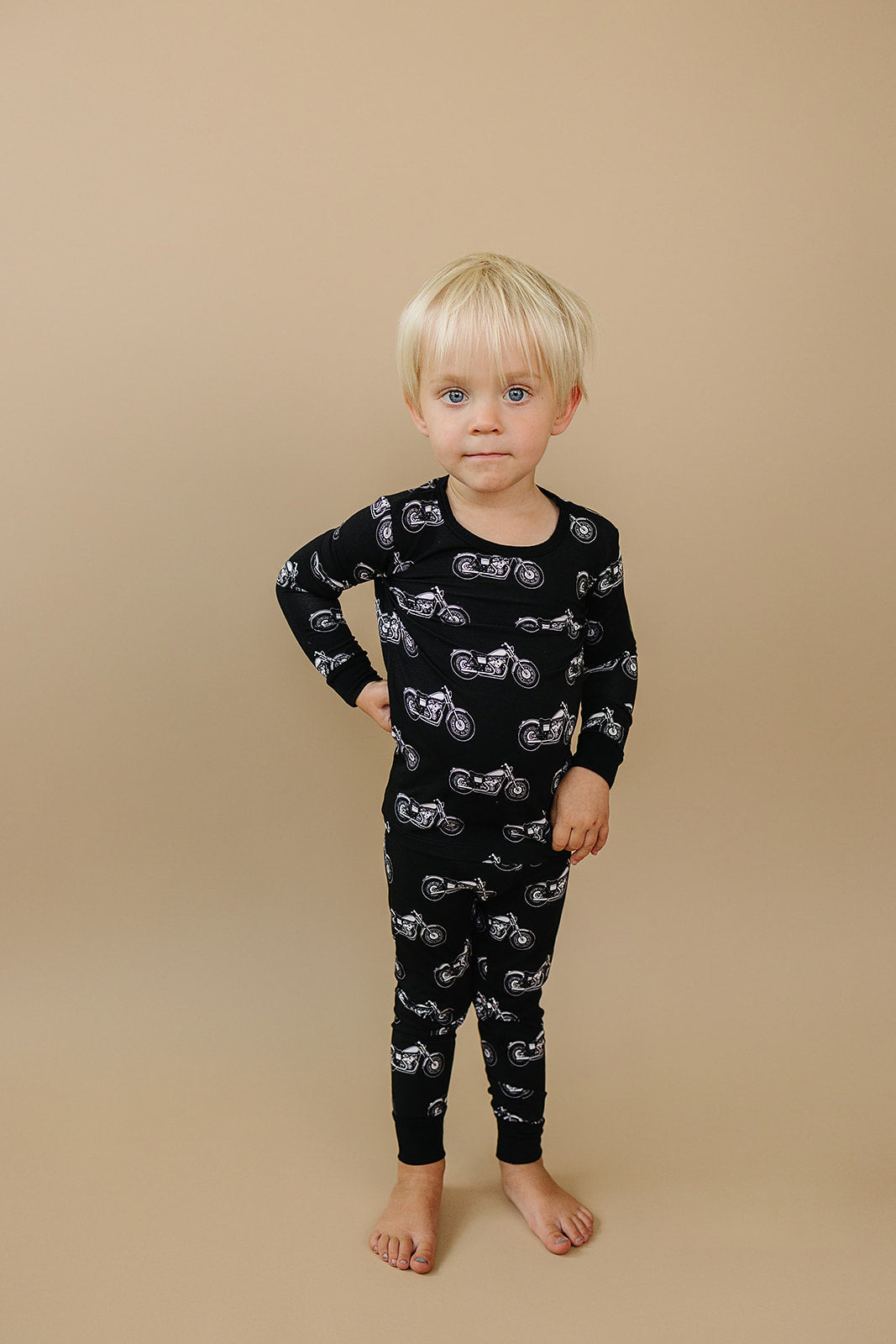 Bamboo Two Piece Set | Born to Ride Black