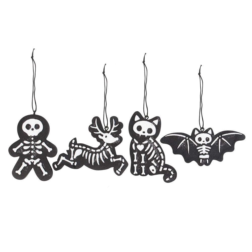 Skeleton Gingerbread Ornament Set