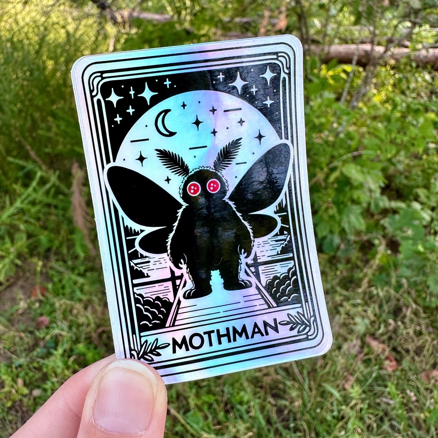 Mothman Tarot Card Sticker