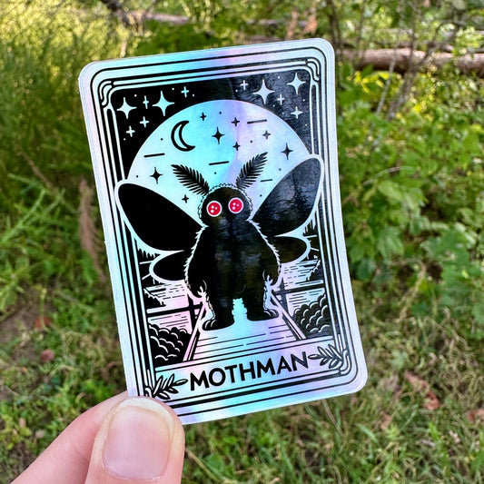 Mothman Tarot Card Sticker