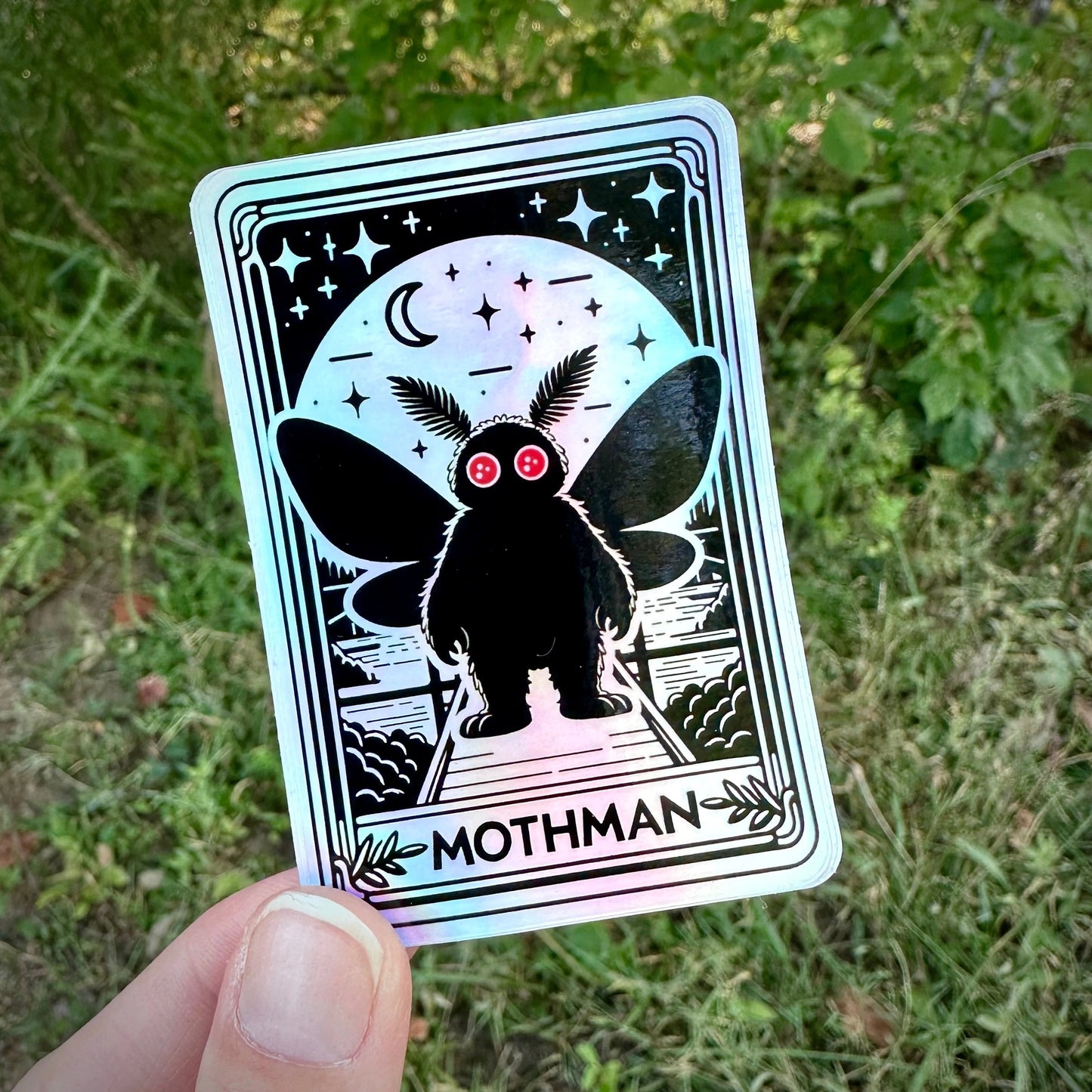 Mothman Tarot Card Sticker