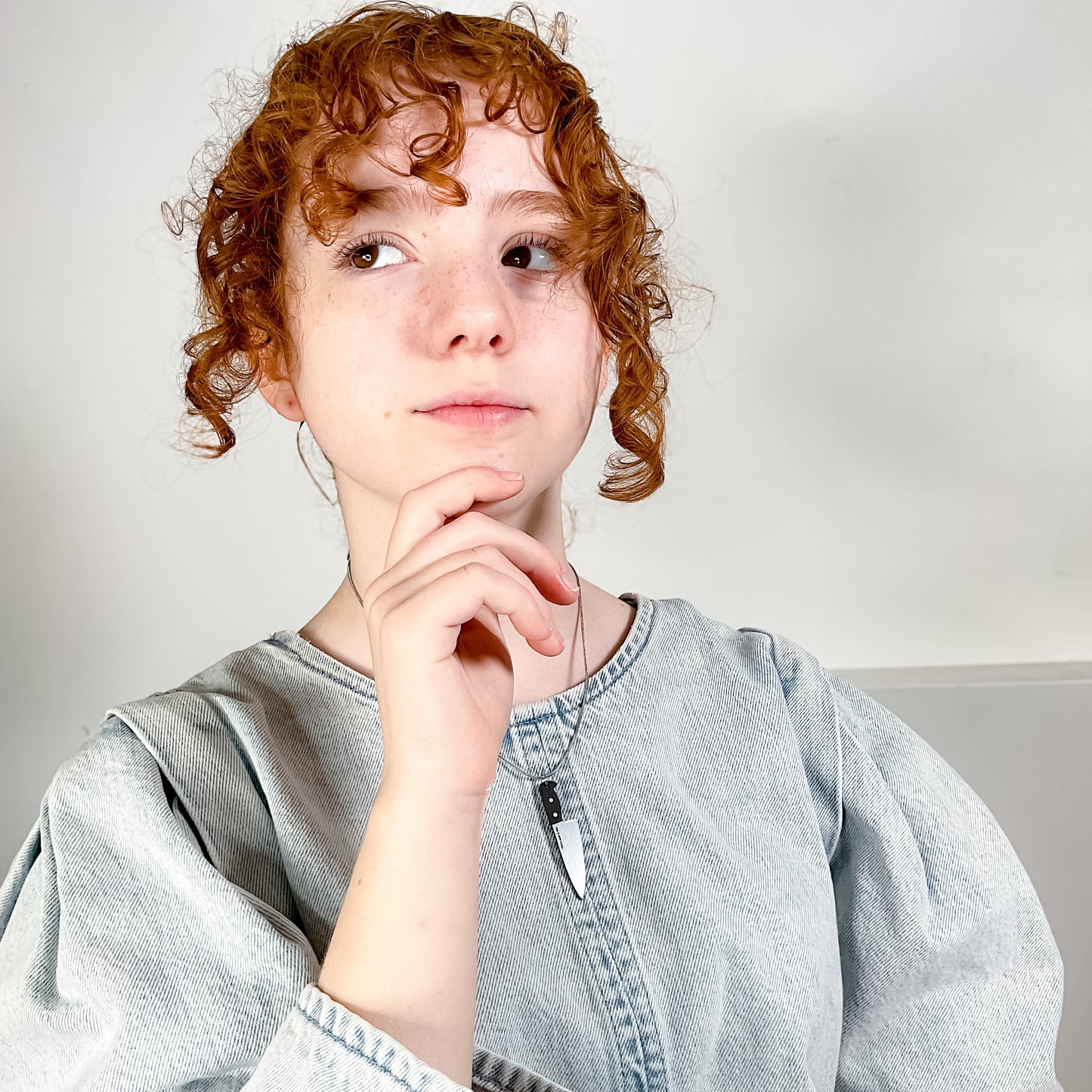 Last Chance! Chef's Knife Necklace in Silver/Black