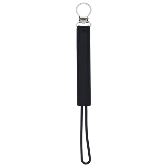 Classic Black All Silicone One Piece Pacifier Clip