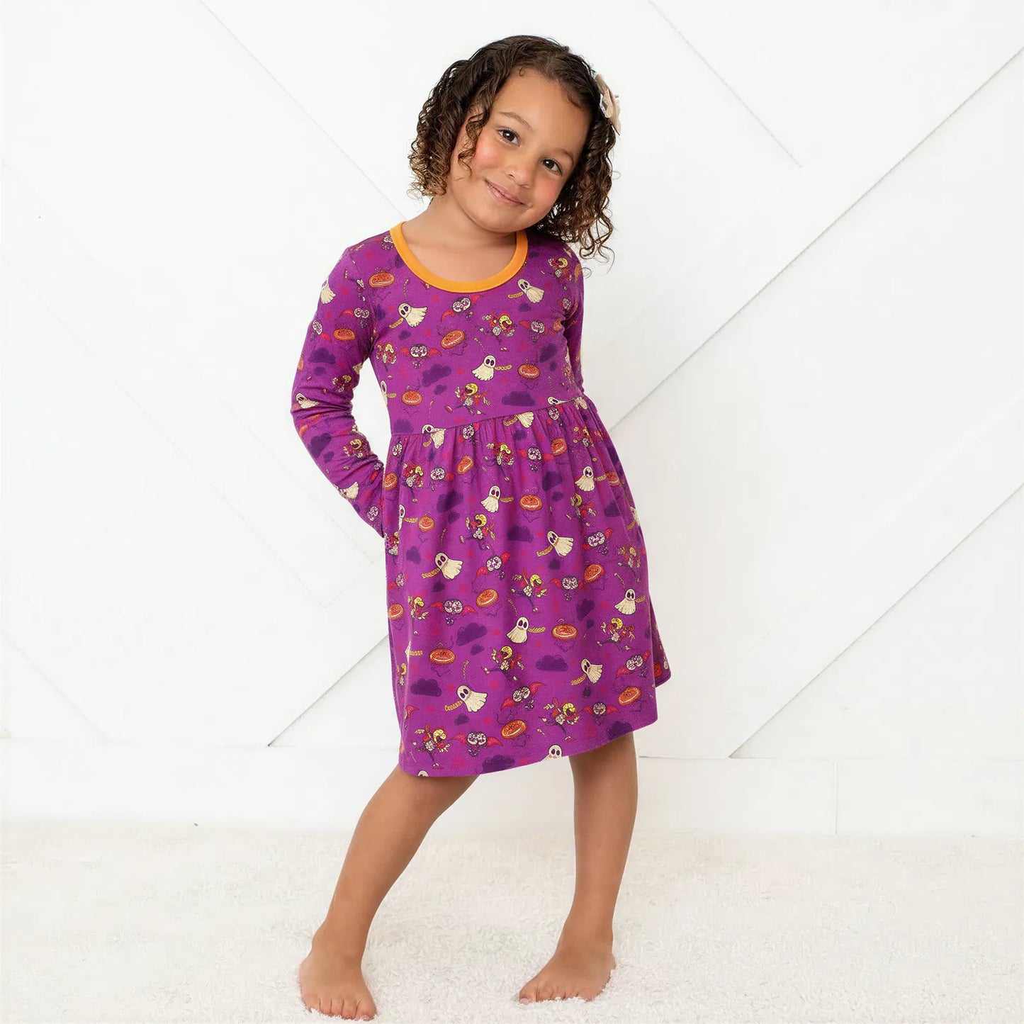 Purple Boo Crew Dress