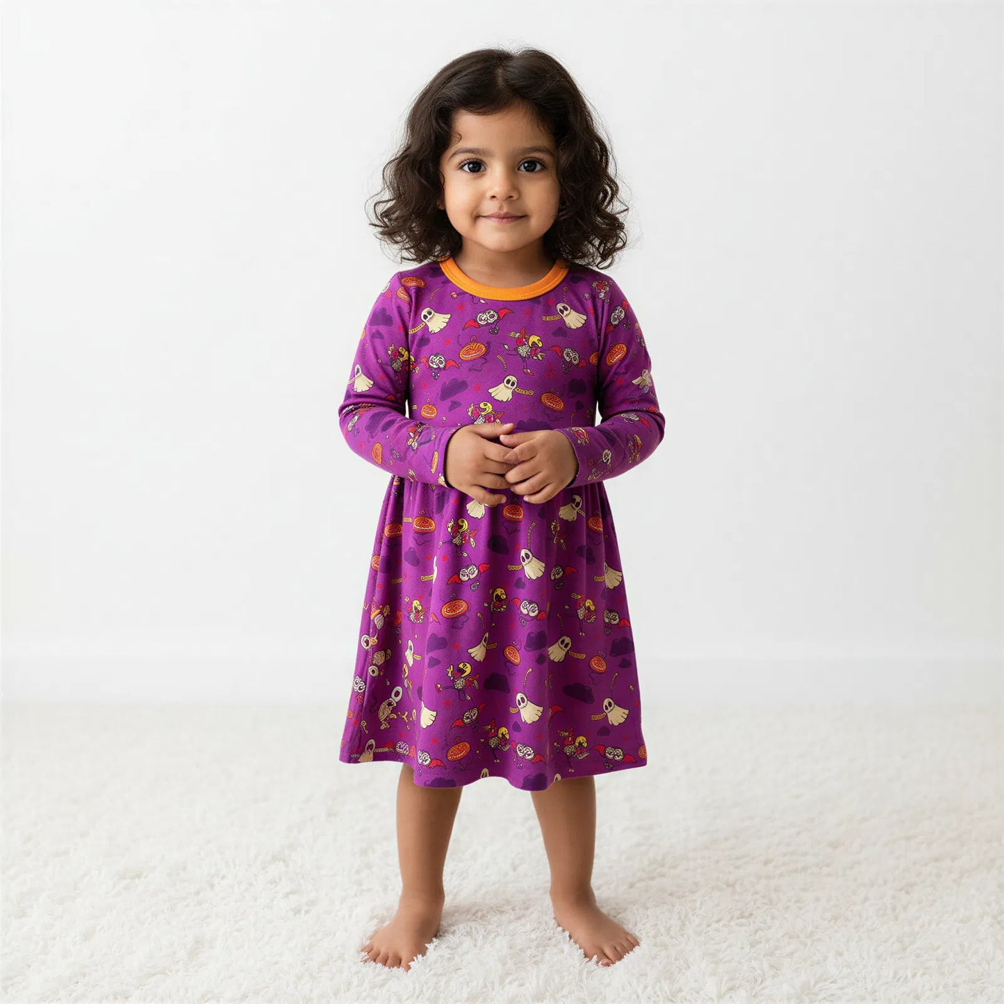 Purple Boo Crew Dress