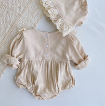 Load image into Gallery viewer, Antiqued Onesie and Bonnet (Babies/Toddlers)