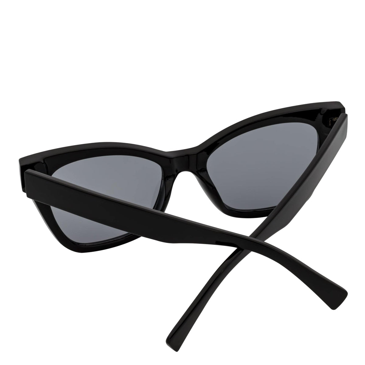 AUDREY - Womens Oversize Cat Eye Sunglasses Black Smoke