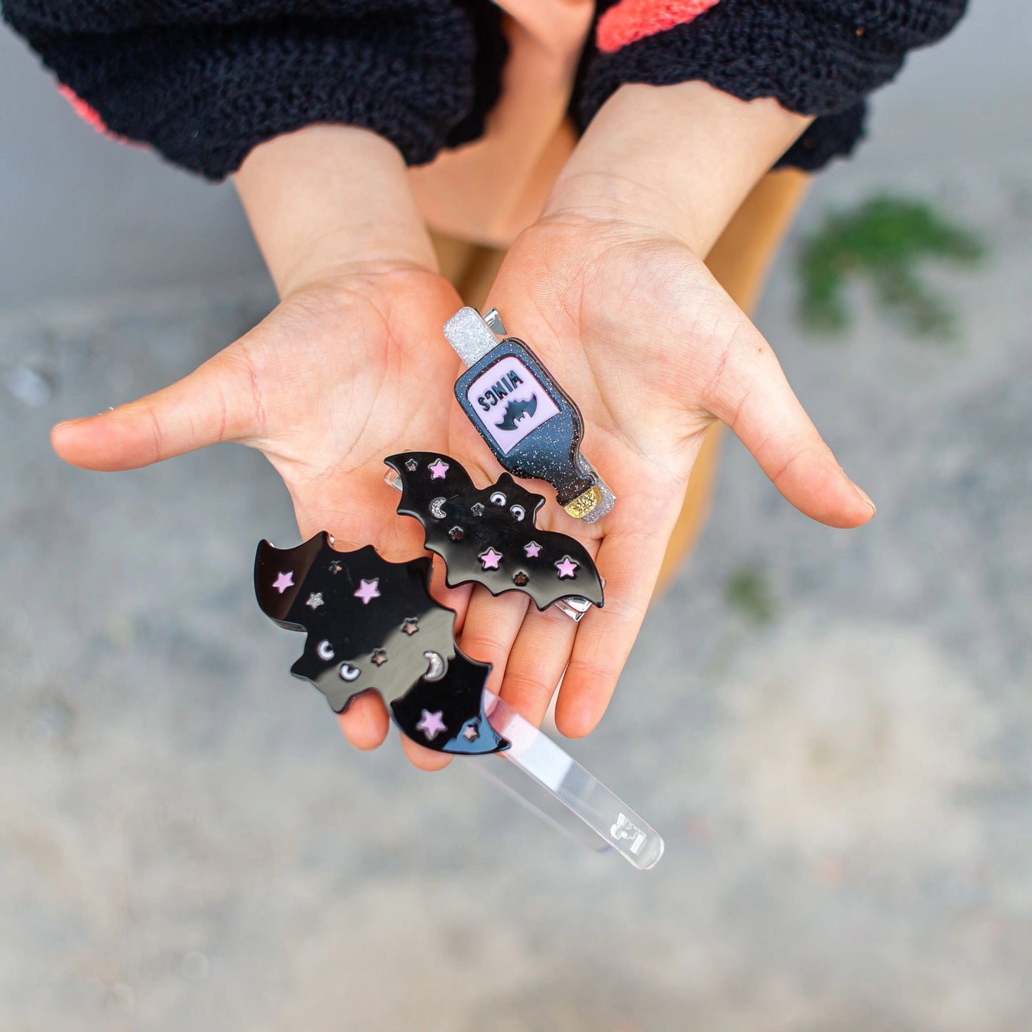 Starry Bat + Magic Potion Alligator Hair Clips