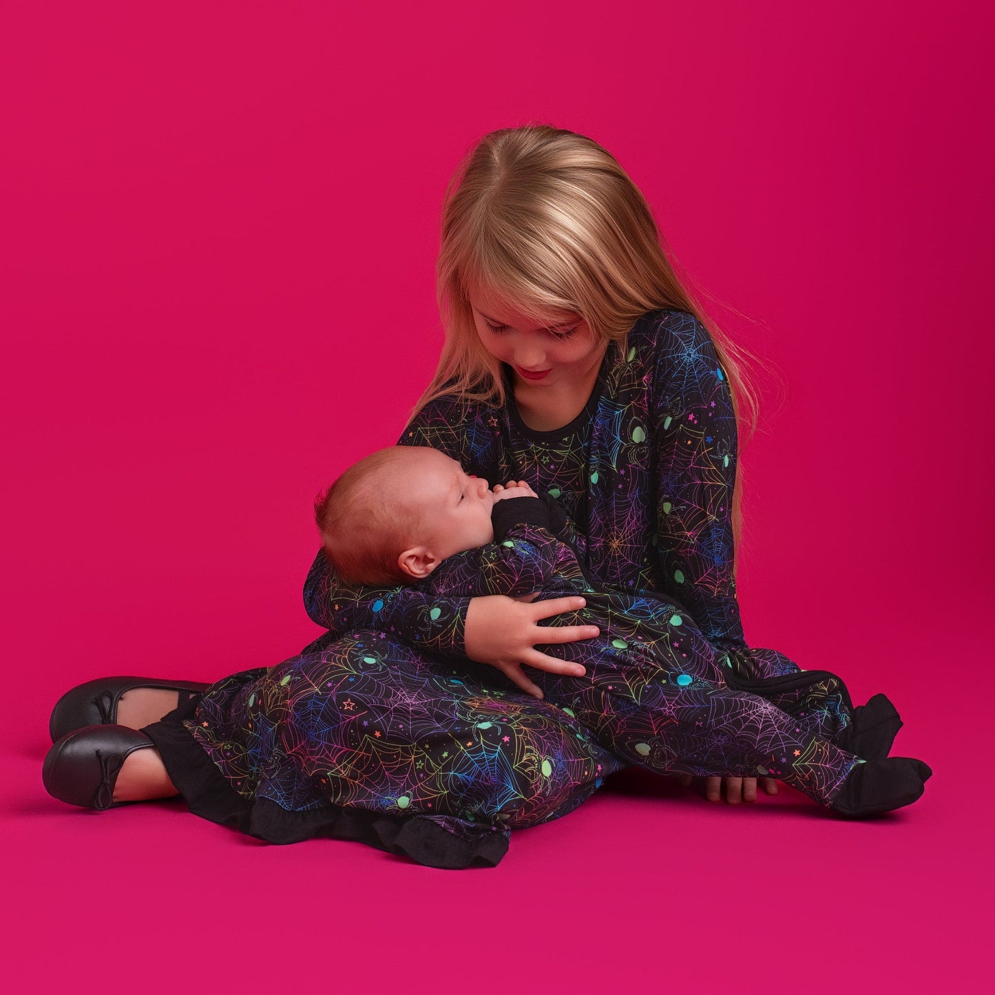 Halloween | Spooky Webs | Convertible Bamboo Zipper Baby Pajamas