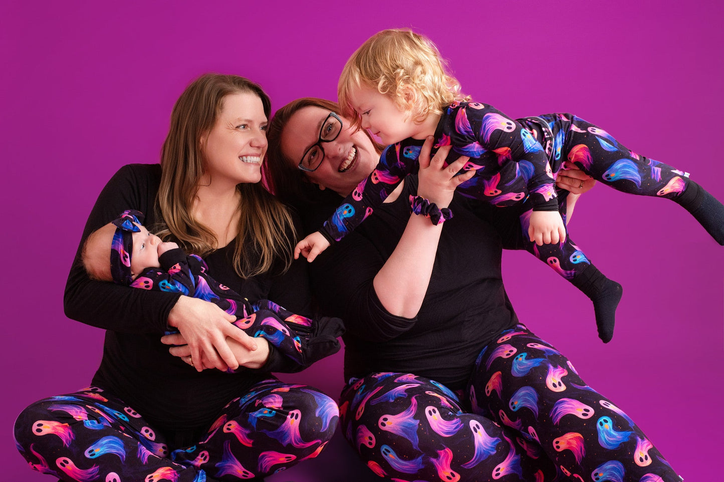 Halloween | Whirling Ghosts | Two-Piece Bamboo Long Sleeve Toddler & Kids Pajamas