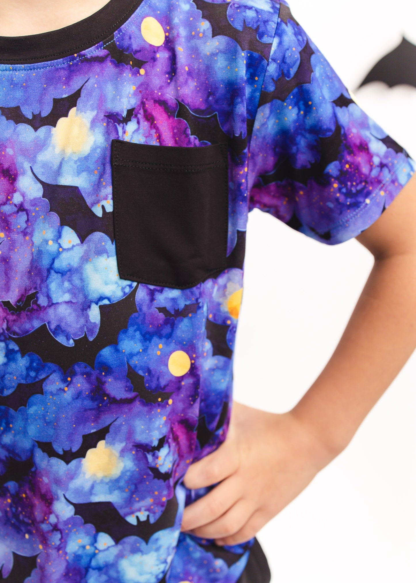 Halloween | Midnight Bats | Bamboo Toddler & Kids Pocket Tee & Jogger Pants Set