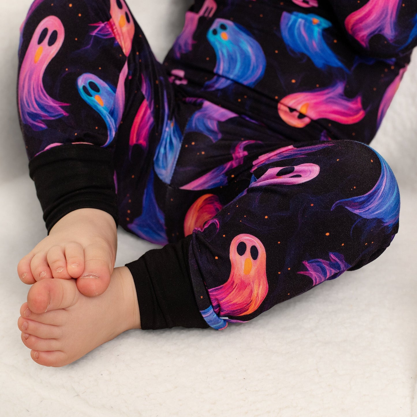 Halloween | Whirling Ghosts | Two-Piece Bamboo Long Sleeve Toddler & Kids Pajamas