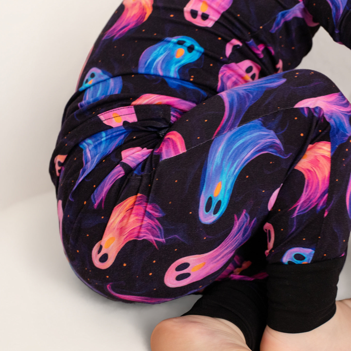 Halloween | Whirling Ghosts | Two-Piece Bamboo Long Sleeve Toddler & Kids Pajamas