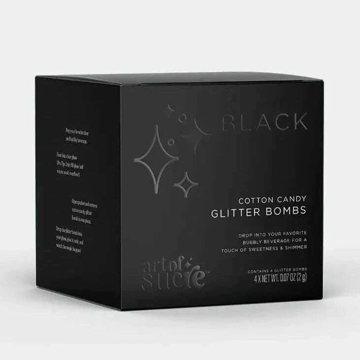 Black Cotton Candy Drink Glitter Bombs