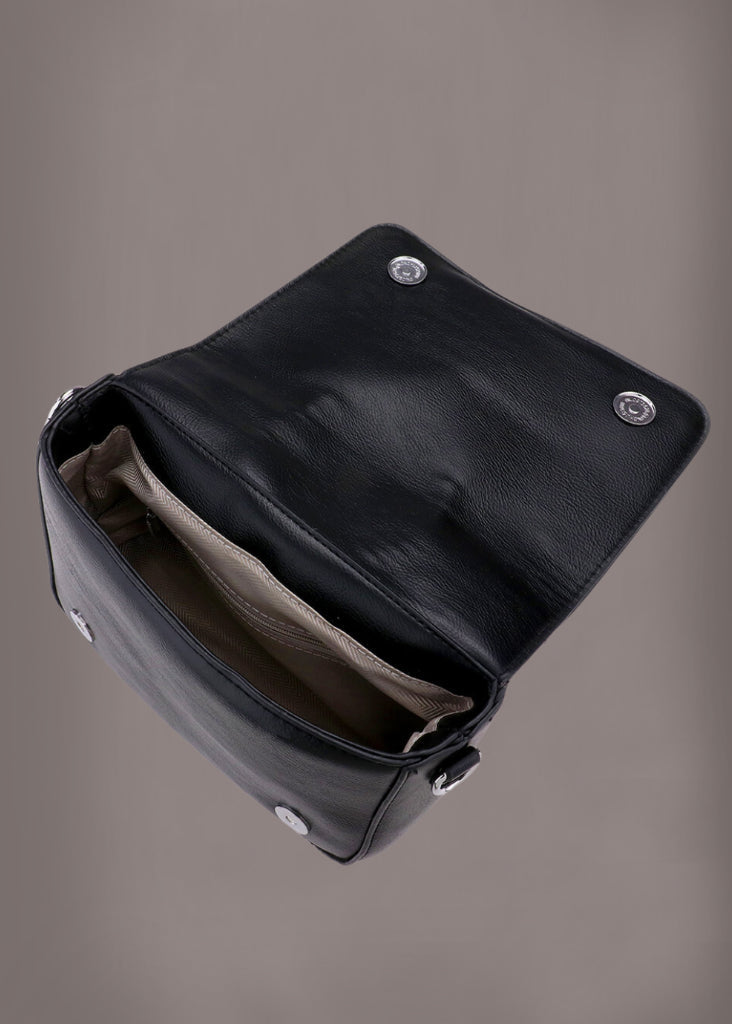 Studded Vegan Leather Jacket Crossbody Bag