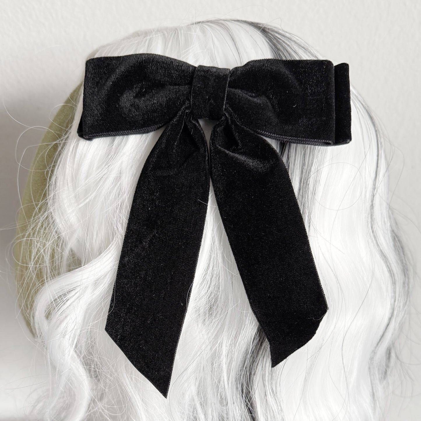 Black Velvet Bow Clip (Kids/Adults)