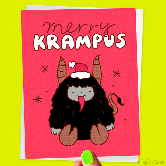 Krampus Christmas Holiday Card "Merry Krampus"