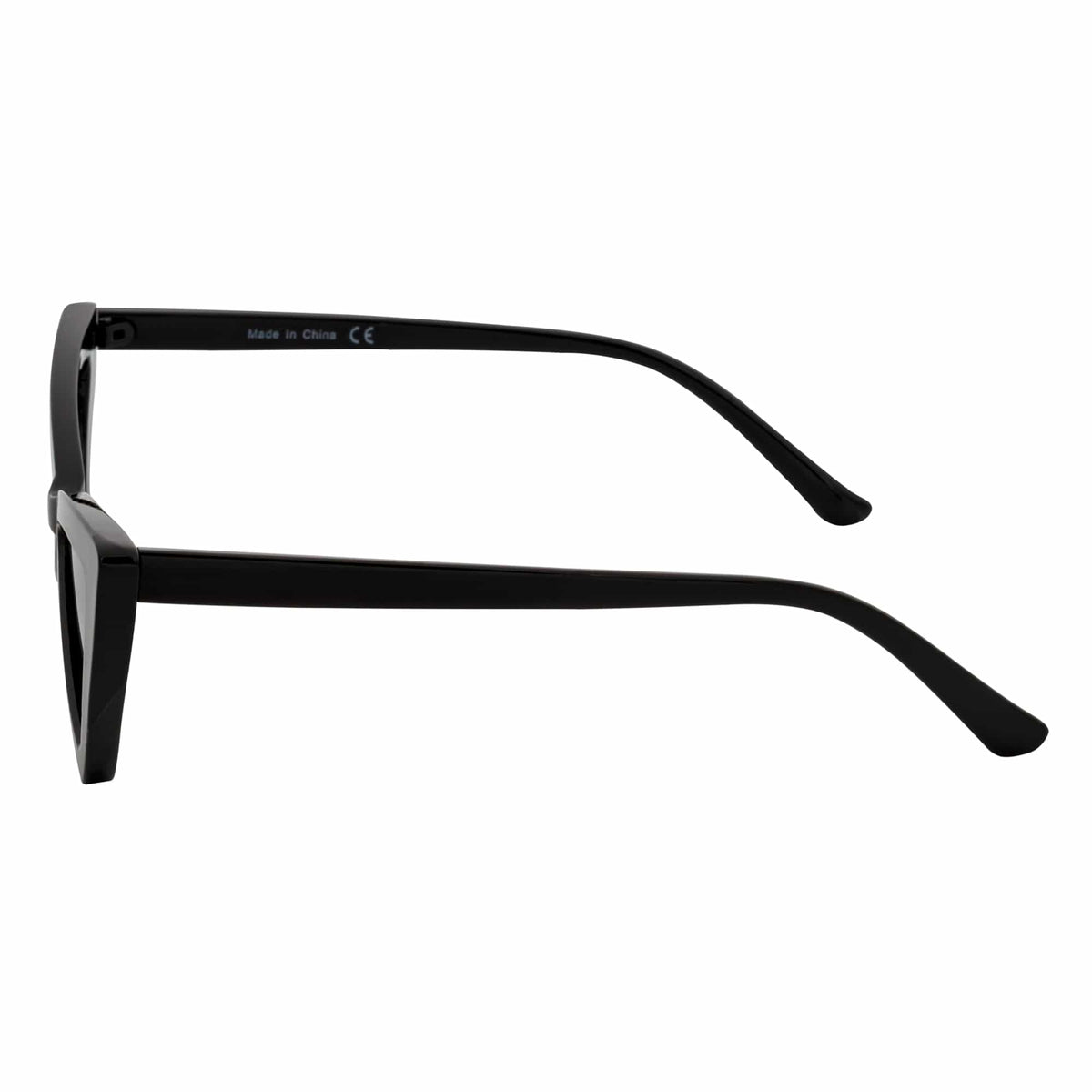 BOWTIE - Triangle Pointed Small Cat Eye Sunglasses Black Smoke