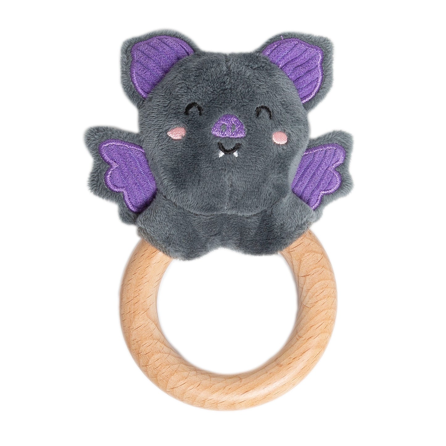 Bat Baby Plush Rattle Teether