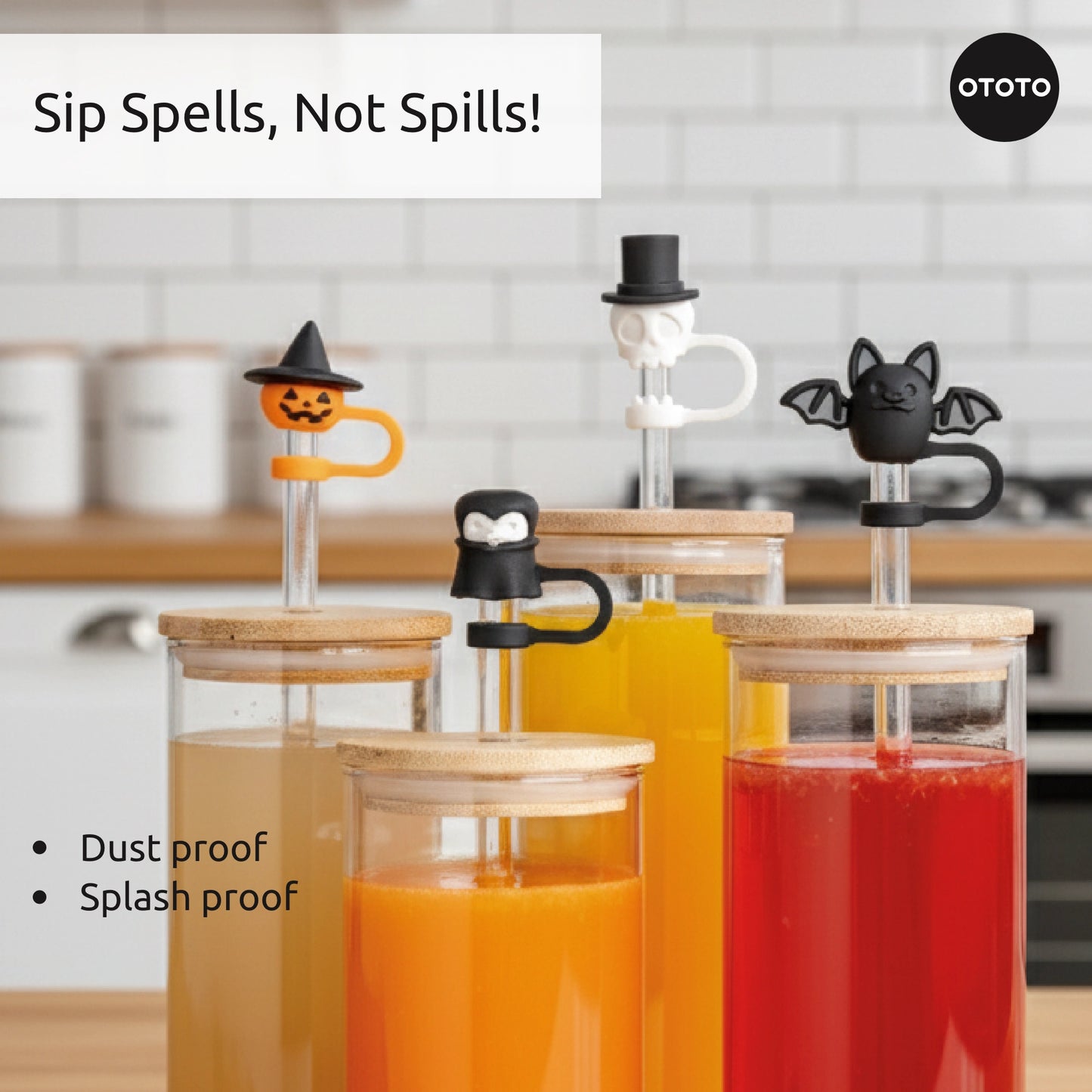 Bundle Boo Team Straw Toppers (Set of 4)