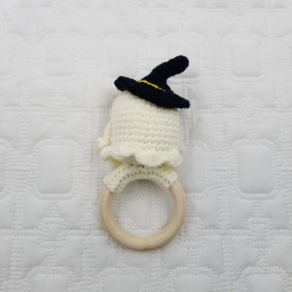 Witch Ghost Crochet Rattle Teether