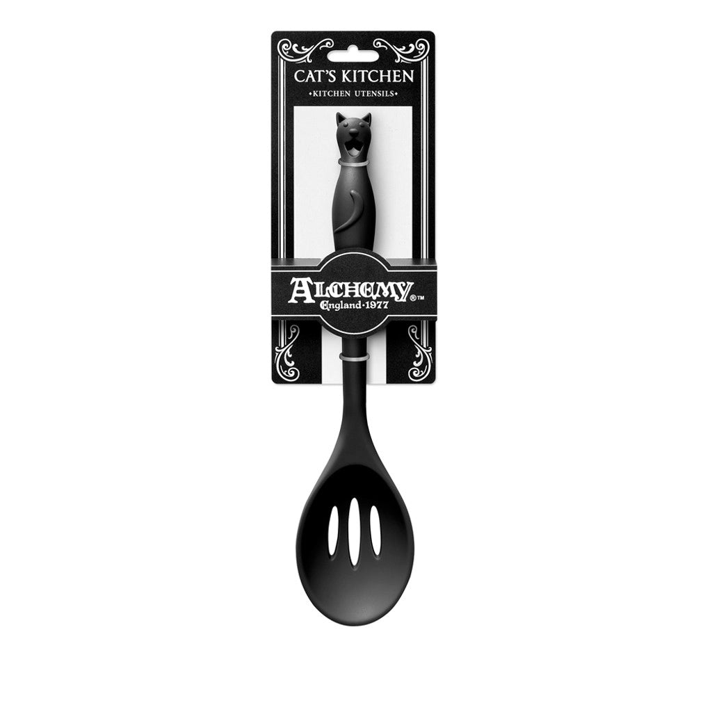 Black Cat Slatted Spoon