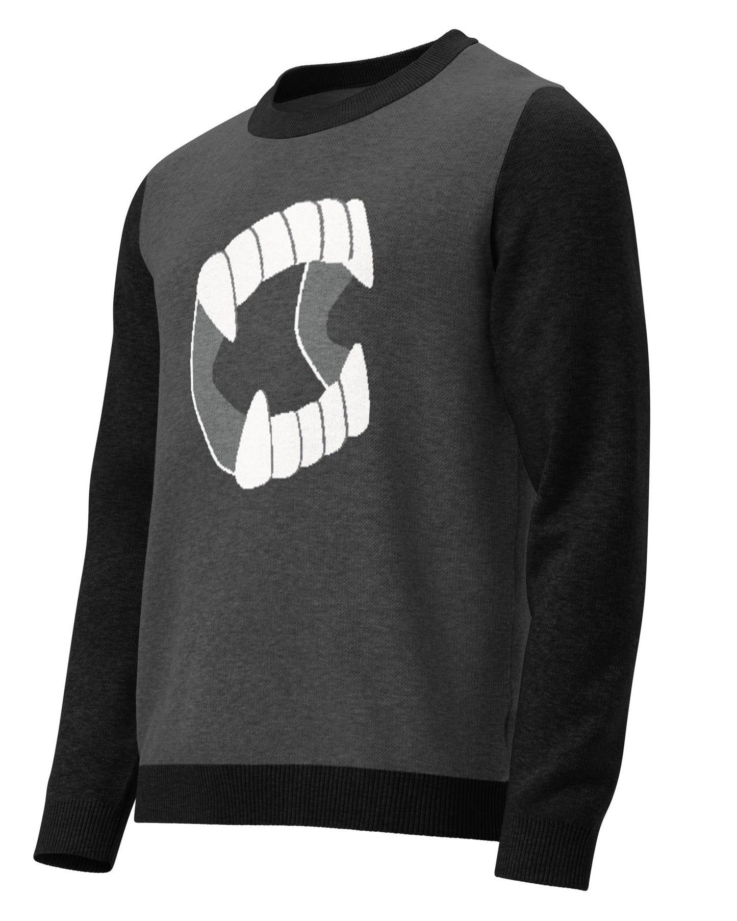 Toy Vampire Fangs Knitted crew neck sweater