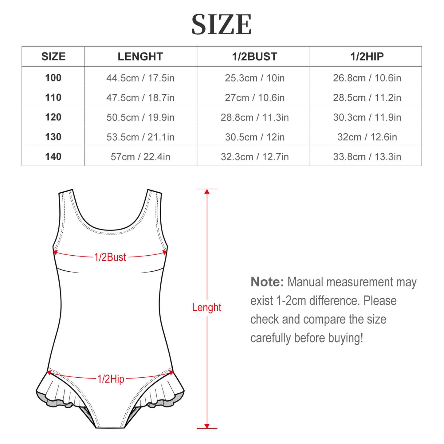 Ghost Family Ruffle Swimsuit (Kids) - PRE ORDER