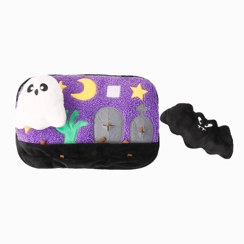 Howloween Night Horror Night Ghost and Bat Plush Dog Toy Set - 3 Pc