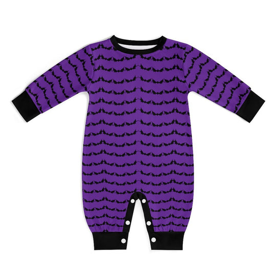 Bat Banner Cotton Long Sleeve Baby Romper - PRE ORDER