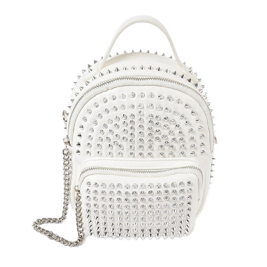 Dead of Night Mini Backpack in White/Silver