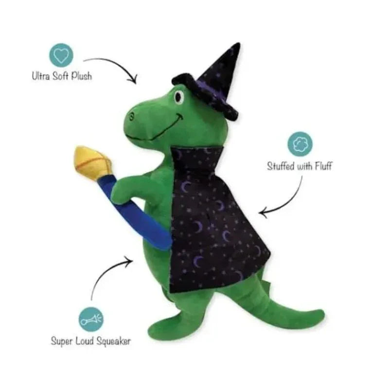 Spell-A-Saurus Rex Plush Squeak Dog Toy