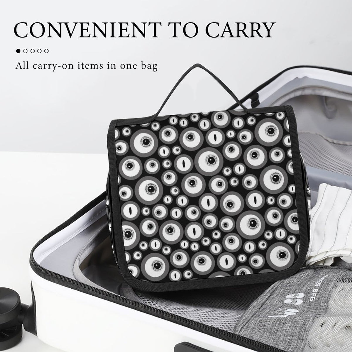 Creepy Eyes Hanging Toiletry Bag - PRE ORDER