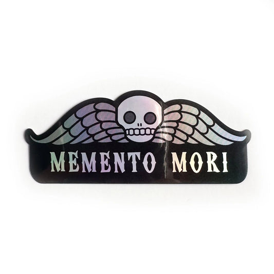 Memento Mori Holographic Sticker