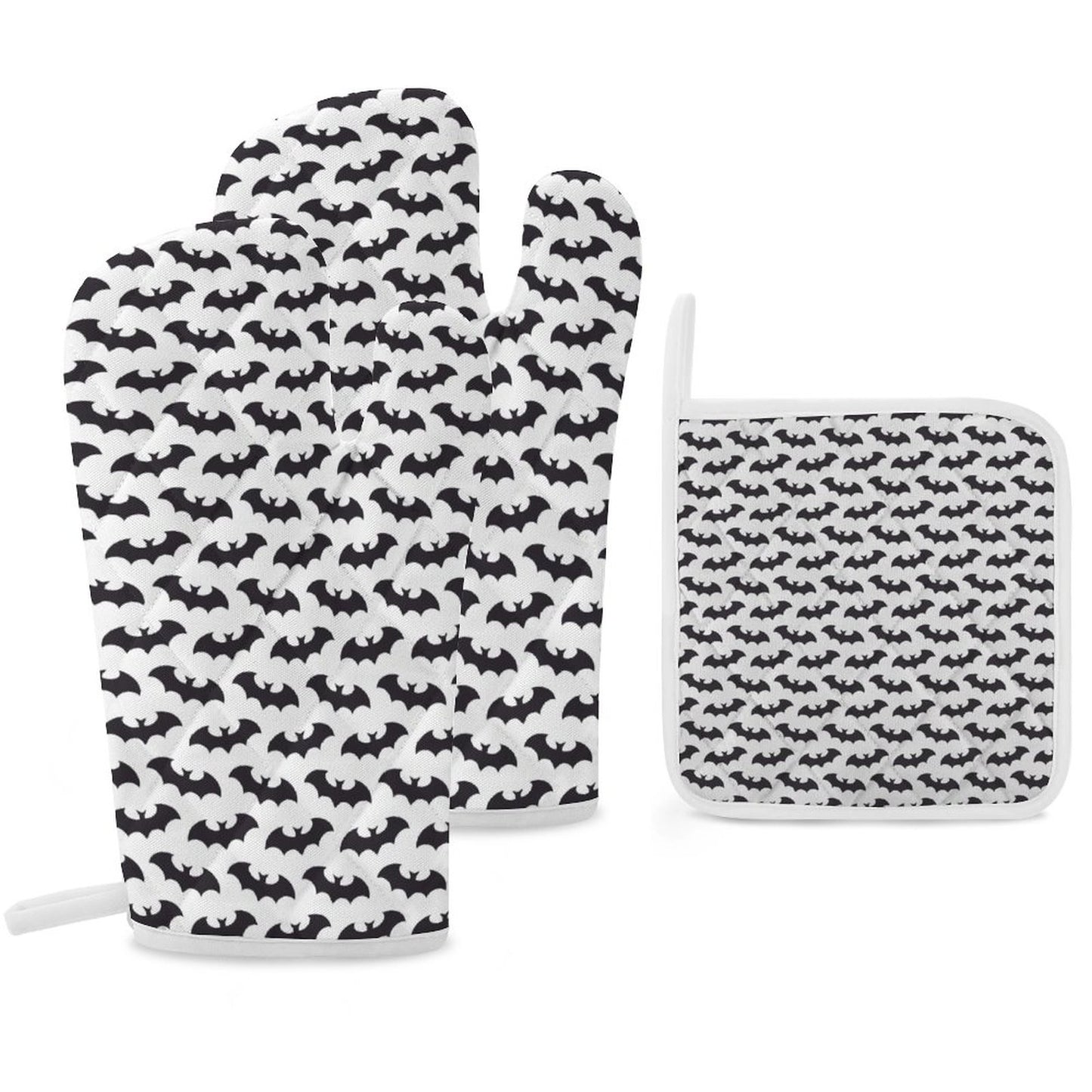 Bold Bat Oven Mitts & Pot Holder Set of 3 - PRE ORDER