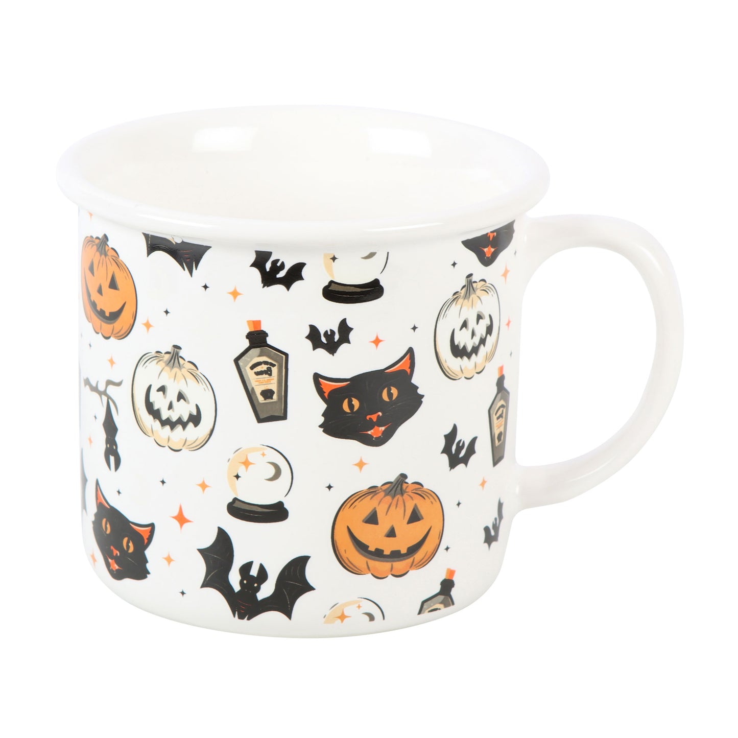 Black Cat and Pumpkin Mug