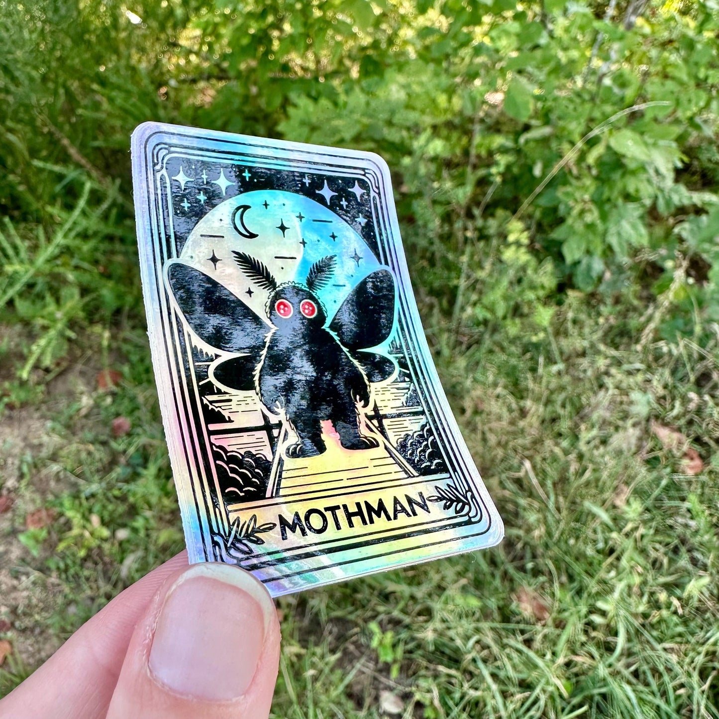 Mothman Tarot Card Sticker