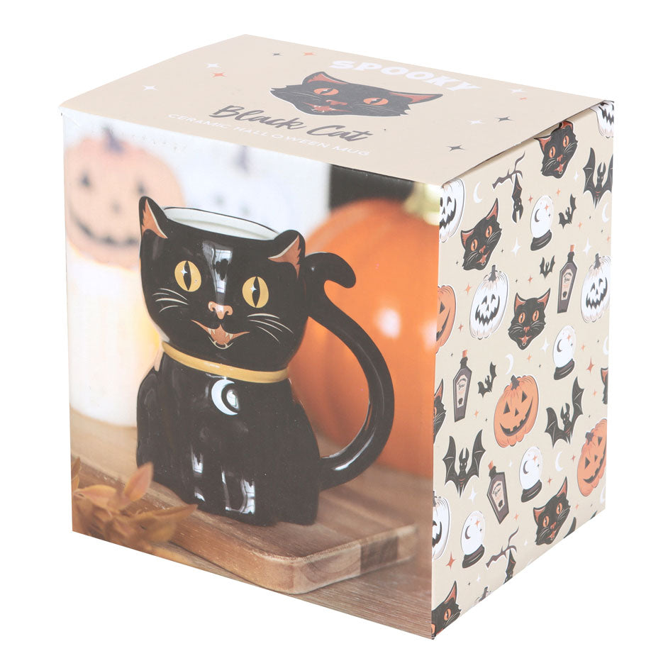 Spooky Black Cat Mug