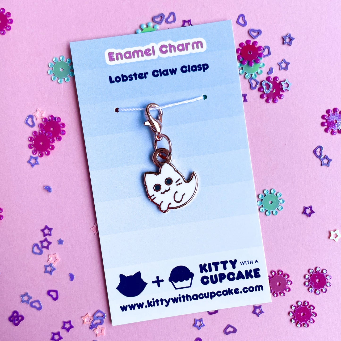Ghost Kitty Charm
