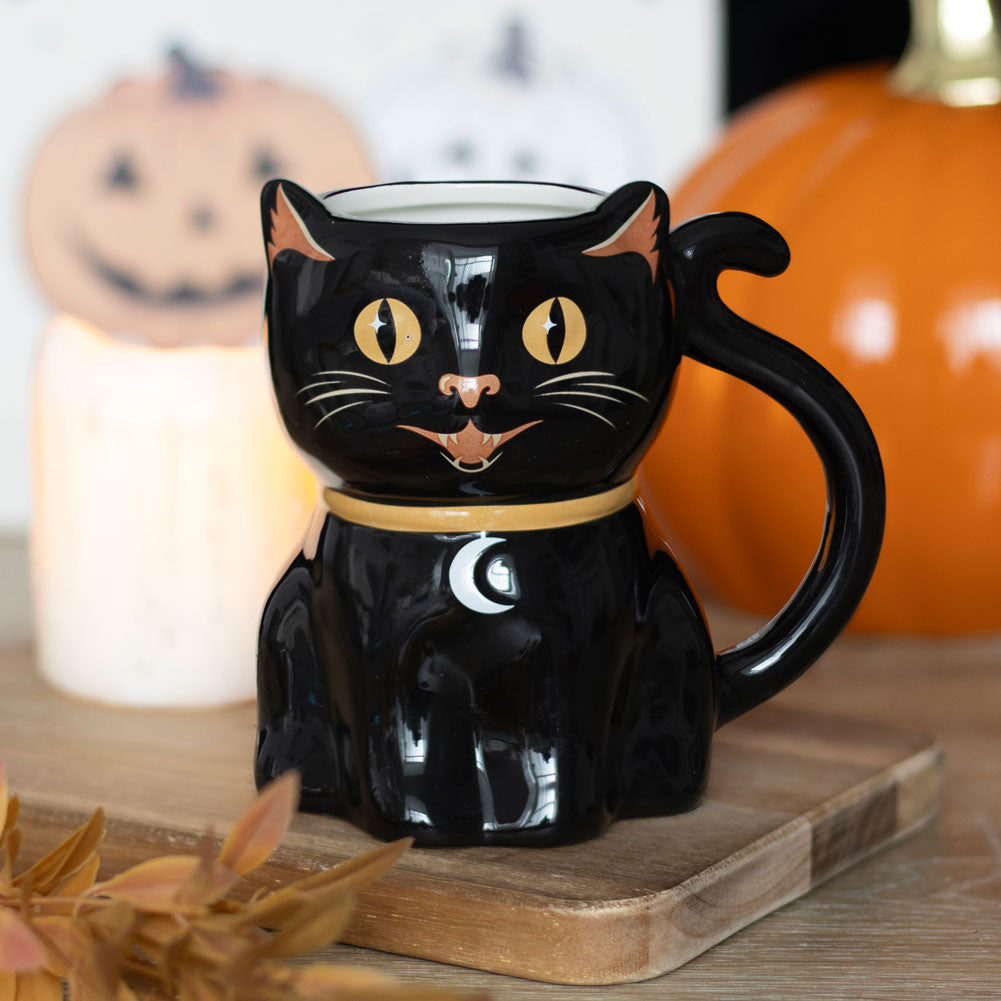 Spooky Black Cat Mug