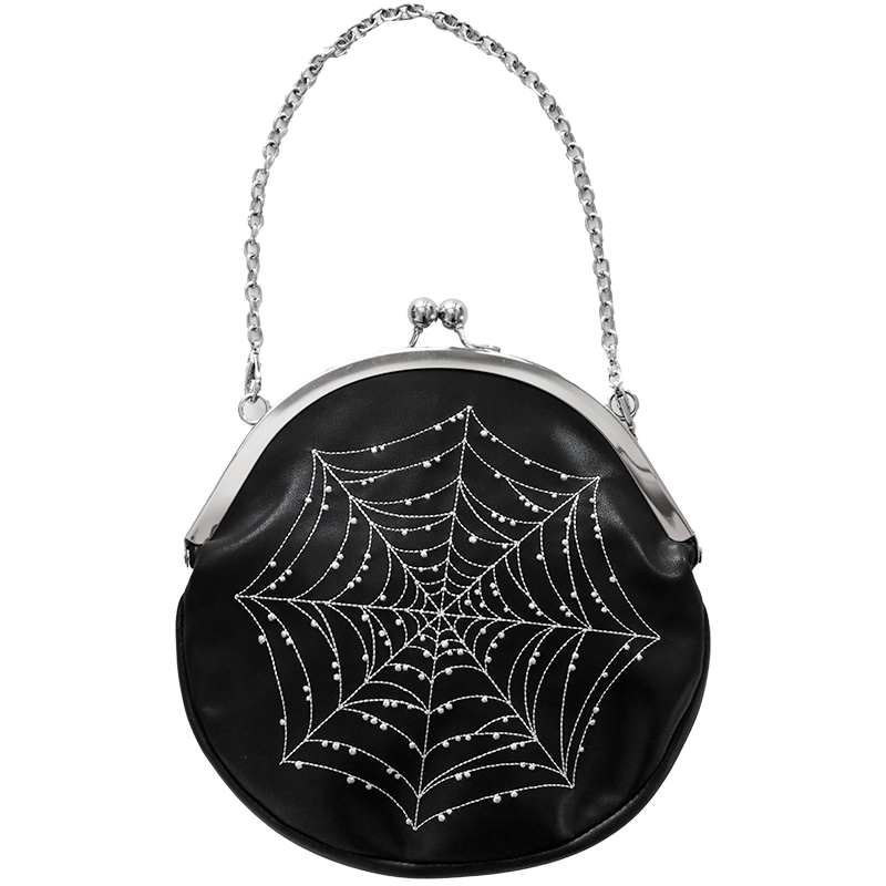 Spiderweb Kisslock Handbag